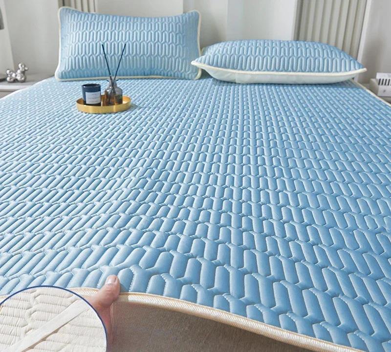 2 шт./3 шт. латексный летний коврик, охлаждающий коврик для кровати и наволочка, коврик для холодного сна, летний дышащий складной крутой коврик