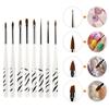 8 шт./набор ручек для дизайна ногтей 3D-рисунок, ручка для резьбы, кисть для ногтей, набор ручек для дизайна ногтей