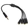 3.5mm Jack 3.5mm Aux Splitter Audio Cable 3.5mm 1/8 TRS Male HUB Splitter Audio Cable  MP3 Speaker
