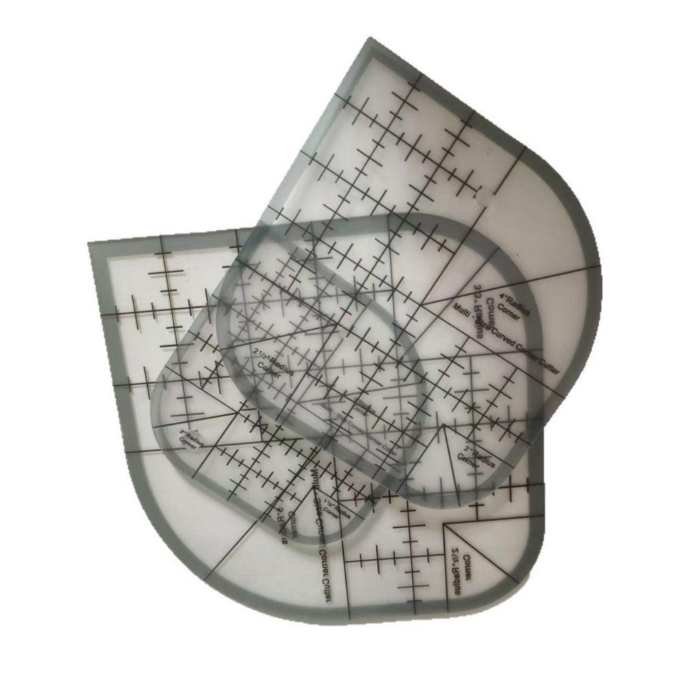 Акриловый Шаблон для Пэчворка Швейный Нескользящий Многофункциональный Угловой Шаблон Пэчворк