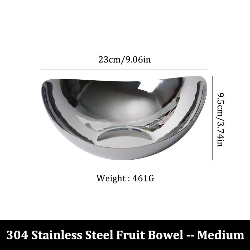 Premium Fruit Bowel Food Grade 304 Stainless Steel Home Livingroom Kitchen Coffee Luxury Fruit Bowel for Snacks
