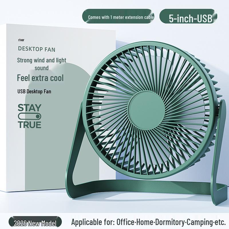 USB Mini Desk Fan: 5, 6, and 8 Inch - Perfect for Students and Offices