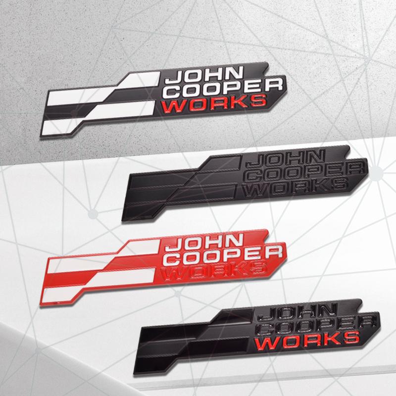3D Auto Metal 2025 JCW Grille Badge Car Rear Trunk Emblem Sticker Decor For Mini Cooper S F66 F65 F67 Aceman Clubman U25 J01 J05