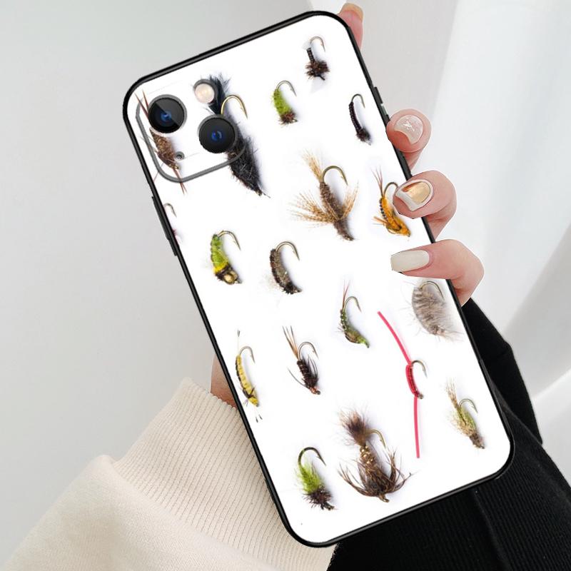 Приманки для ловли басса Крючки Снасть Чехол для телефона Для iPhone 17 Pro Max 14 13 12 11 15 16 Pro Max mini 15 16 Plus 16e 17 Air Чехол