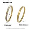 New stainless steel gold plated white shell zircon bracelet, high quality waterproof women's bracelet, wedding party jewelry