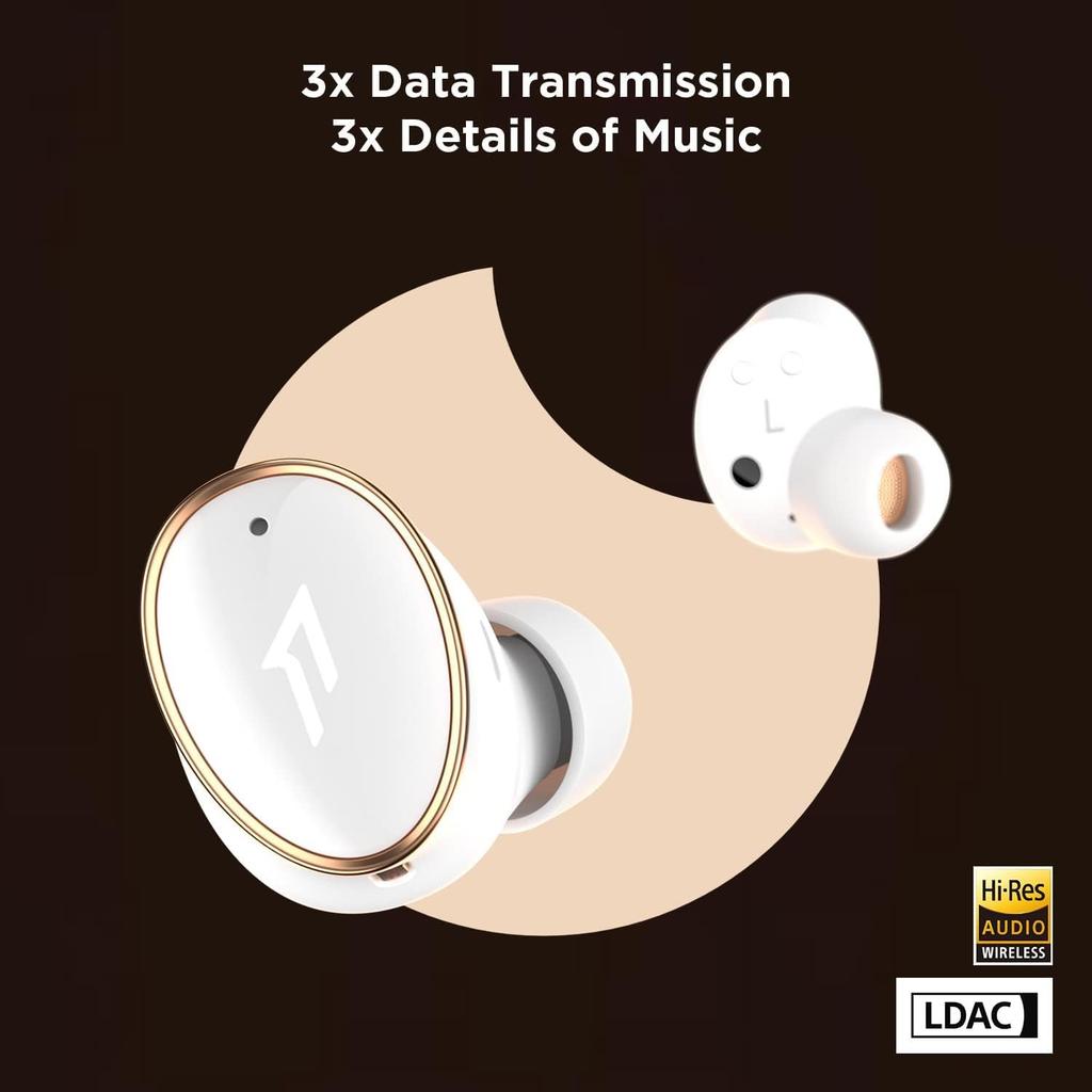 Беспроводные наушники 1MORE EVO с шумоподавлением 42 дБ LDAC с высоким разрешением Bluetooth-гибридные наушники Smart ANC Hifi Ambient Sound Intake IPX4 Водонепроницаемость