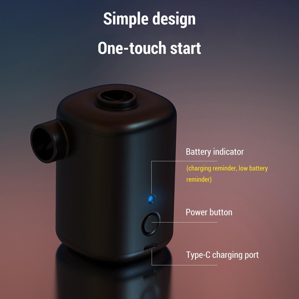 Электрический воздушный насос Портативный воздушный насос Аккумулятор 3000 мАч USB Перезаряжаемый Насос-инфлятор для плавательного круга Надувные матрасы для бассейна Воздух