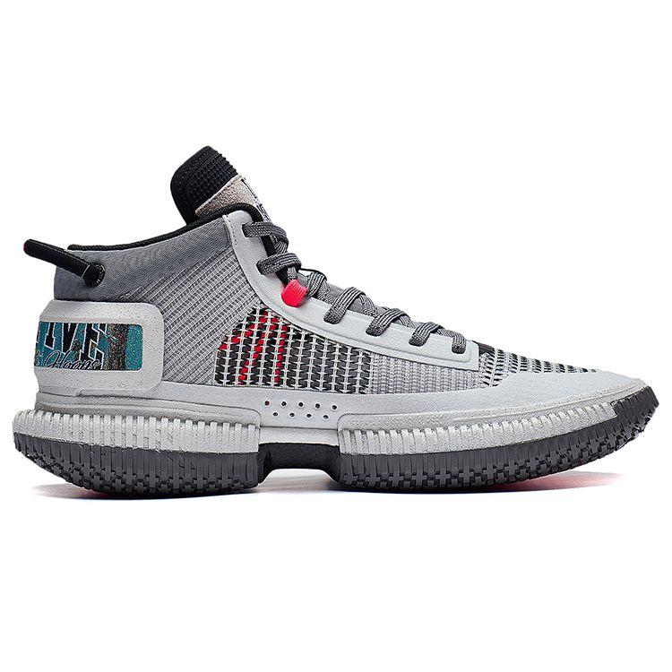 Баскетбольные кроссовки Li Ning Anti-Five 3 Ultra Non-Slip, амортизирующие, износостойкие, средней высоты, мужские кроссовки серого цвета ABFS011-12