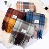 Maillard Women's Winter Plaid Scarf - Luxurious Mohair Imitation Cashmere Shawl, Thickened for Warmth