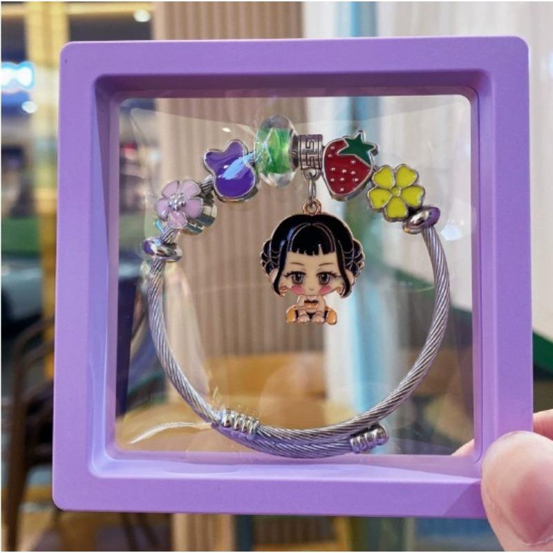 Прочный, популярный, мультяшный, аниме, K-POP, охотница на демонов, женская группа, браслет, модные бусины, ювелирное изделие, подходит для украшения и подарка