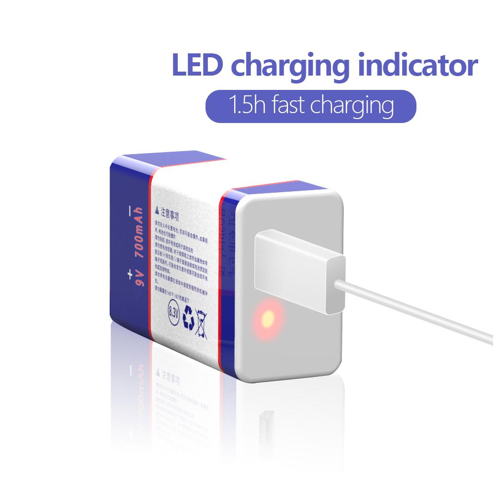 Зарядка через USB 9 В литий-ионная аккумуляторная батарея 6F22 9 В литий-ионная аккумуляторная батарея для модели радиоуправляемого вертолета микрофон игрушечный металлоискатель батарея