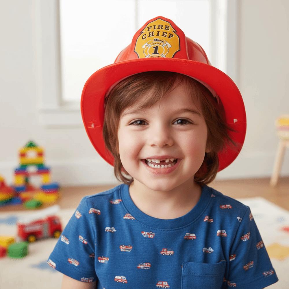 Fireman Hat Simulation Fireman Hat Adjustable Fireman Hat Toy Fireman Safety Helmet Interactive