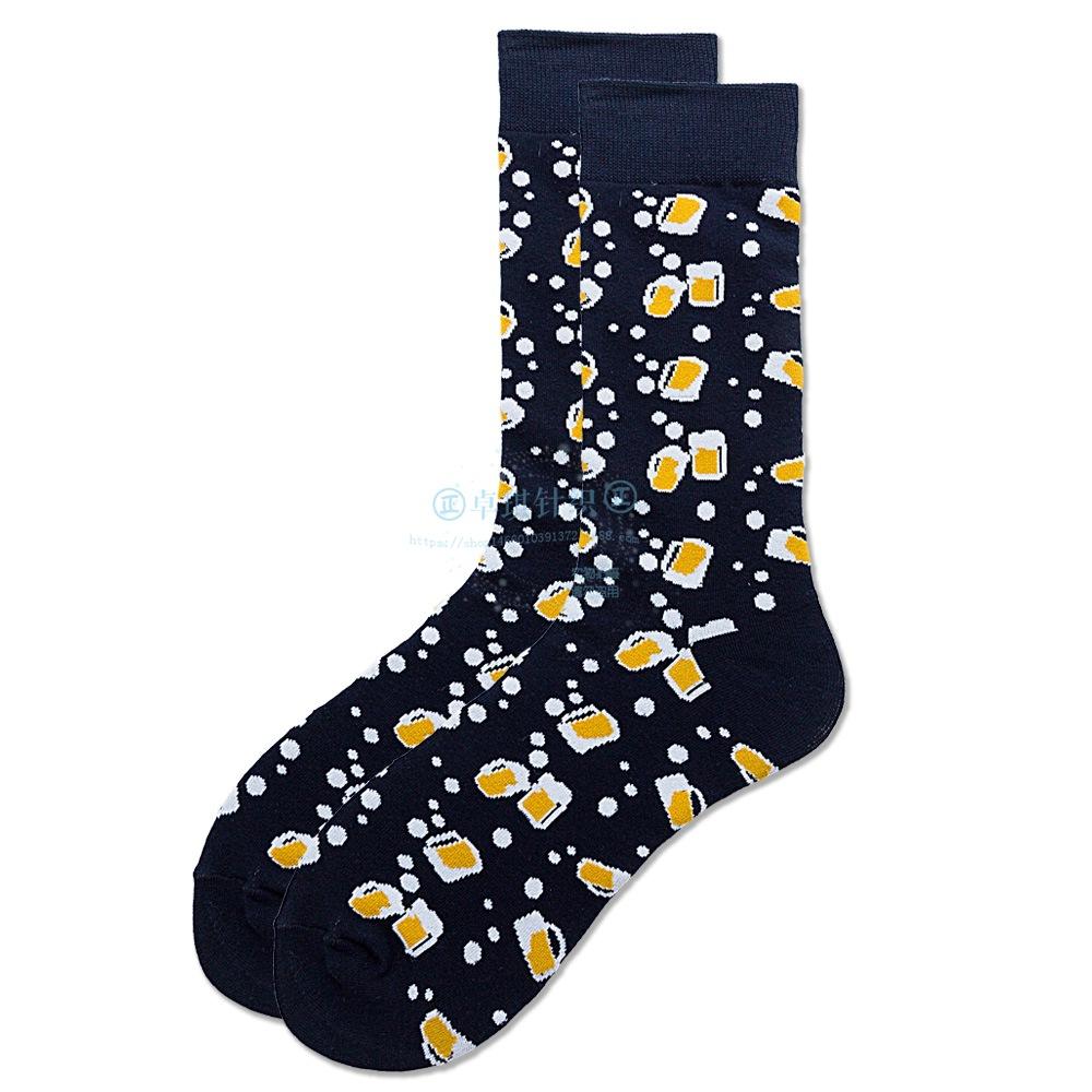 New INS Beer Corn Men's and Women's Socks Watermelon Dog Sushi Tide Socks Dog Socks Comfortable Breathable Socks