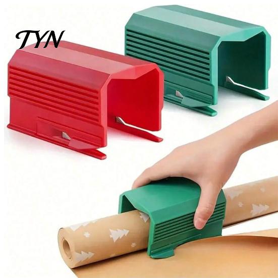 Portable Paper Slitter Wrapping Roll Cutter, Slide Rail Trimmer with Photo Trimming Device Safety Blade, Clean Straight Cut for Crafting And