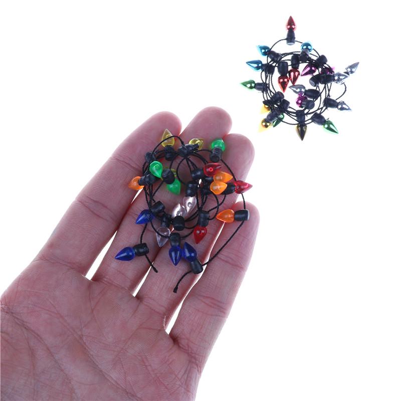 Миниатюрная разноцветная пластиковая гирлянда 0.5мм в кукольный домик