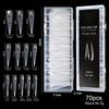 70/140/150Pcs 70/140/150Pcs Nail Molds Transparent Top Nail Forms  For Builder Extension