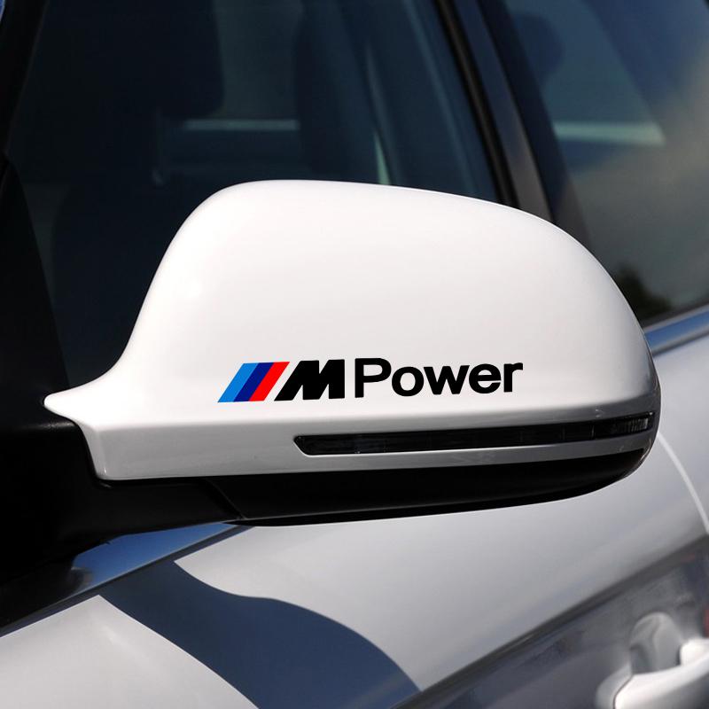 4 шт. наклейки на дверные ручки автомобиля, наклейки на шины и зеркала заднего вида для BMW M E34 E36 E60 E90 E46 E39 E70 F10 F20 F30 X5 X6 X1 M3 M5 M6 E71 F01 F02 F87