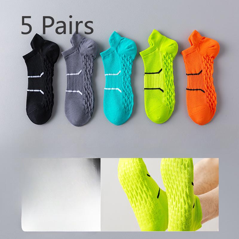 5 пар мужских летних тонких дышащих дезодорирующих 7а антибактериальных носков для бега и бадминтона