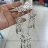Metal Butterfly Tassel Hairpin Silver Hanfu Hair Sticks Classical Ethnic Style Headwear  Girls