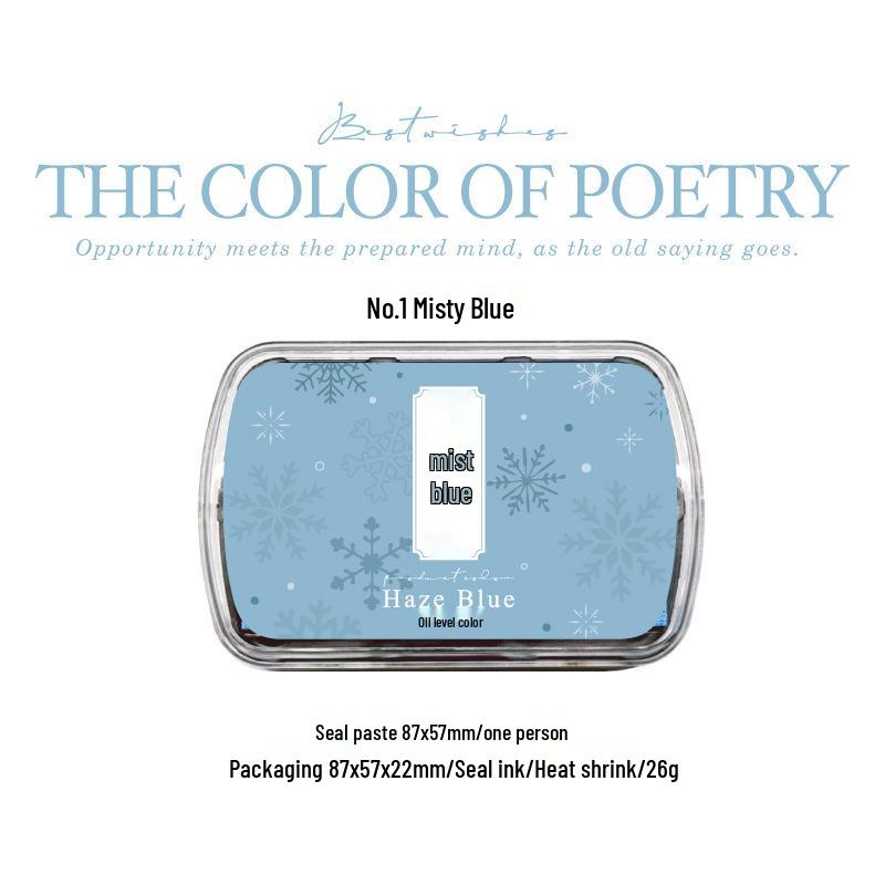 Подушечка для штемпельной краски серии Yanji Poetry Color, Разные цвета, 1 шт.