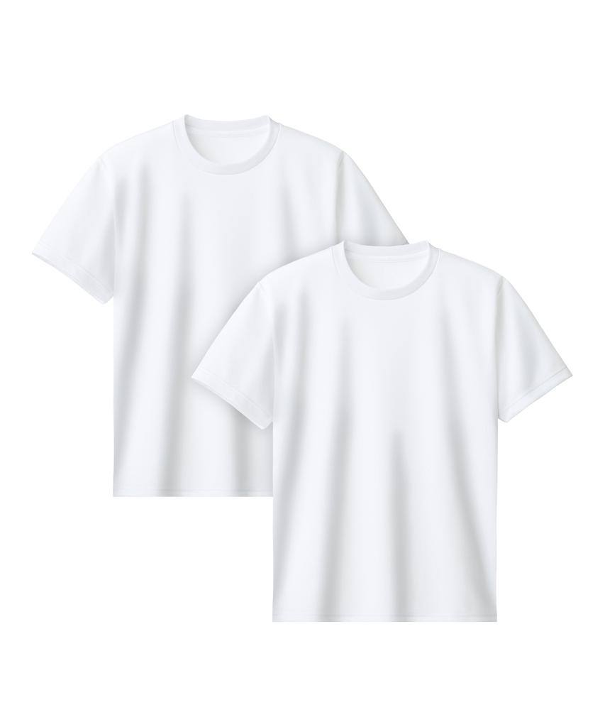 Muji [2 шт.] Mooz Сетчатая дышащая быстросохнущая круглая унисекс футболка с коротким рукавом