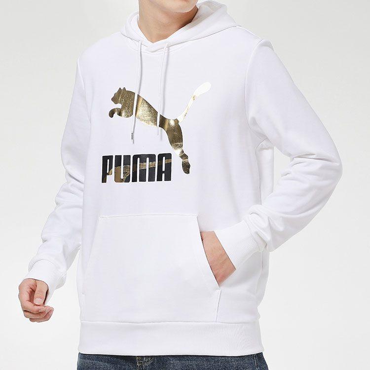 Puma CLASSICS Свитшоты Мужские Белые С капюшоном Умеренный Обычный 531370-02