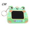 Reusable Writing Pad Mini Drawing Board Keychain for Kids, Cartoon Frog with Key Ring, Hanging Doodle Sketch School Bag LCD Tablet Pendant