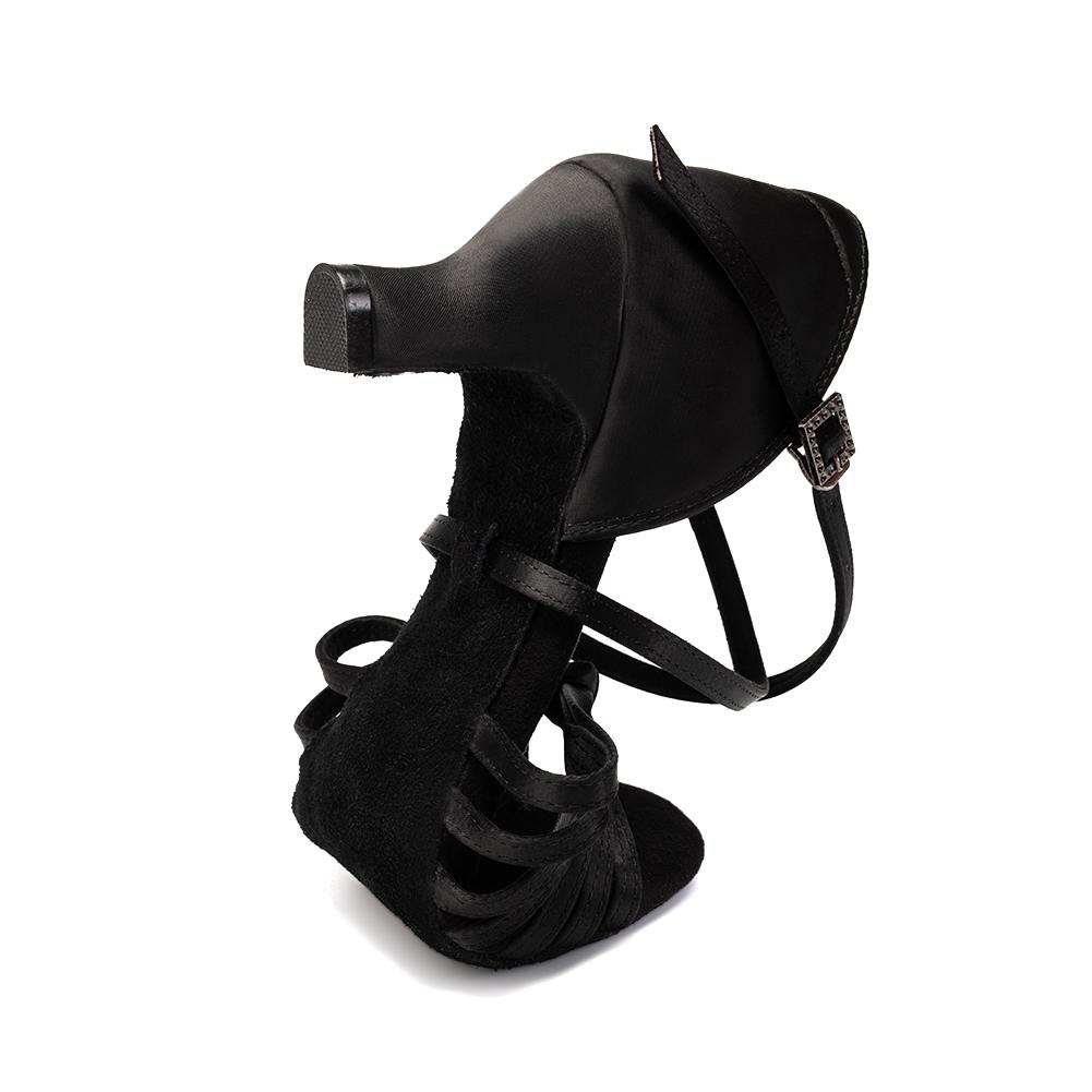 Атласные туфли для латиноамериканских танцев для женщин и девочек, с мягкой подошвой, для дам, танго, сальсы, бальных танцев, для вечеринок, для помещений, на каблуке 5,5 см