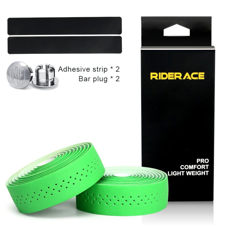 Лента для руля велосипеда из искусственной кожи, перфорированная, дышащая, мягкая, лента для руля шоссейного велосипеда с 2 заглушками, противоскользящая, амортизирующая