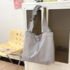 Ins корейская версия модной маленькой свежей сумки через плечо 2025 новая литературная холщовая сумка-тоут универсальная плиссированная сумка для покупок