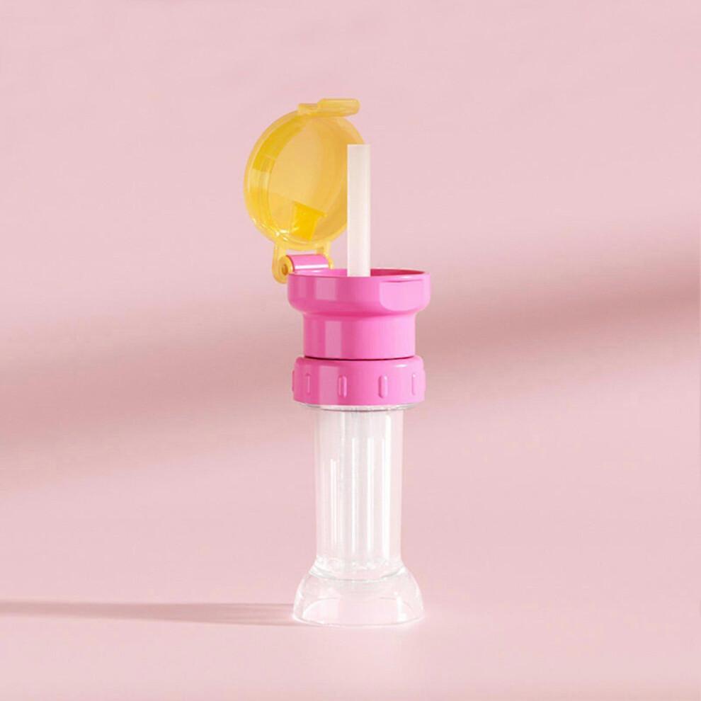 (Blue)KINCJON Silicone Sippy Straw Cup Lids Water Bottle Caps With Straw For Children Drinks Supplies
