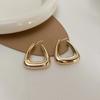 Большие геометрические U-образные трапециевидные серьги золотого цвета с гладкими каплями CCB для женщин, минимализм, гипербола, модные украшения для вечеринок