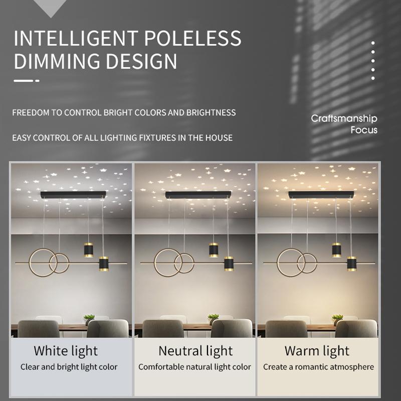 Ресторанные светильники, Звездное небо, Потолочные светильники в стиле легкой роскоши, Современные, Простые, Креативные, Персонализированное искусство, Светодиодные для длинной барной стойки/обеденного стола