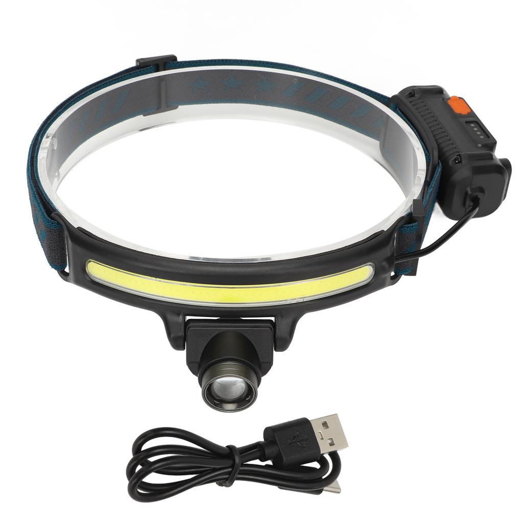 Outdoor COB Floodlight Headlamp Type C Rechargeable LED Headlamp Outdoor Fishing Cycling Running