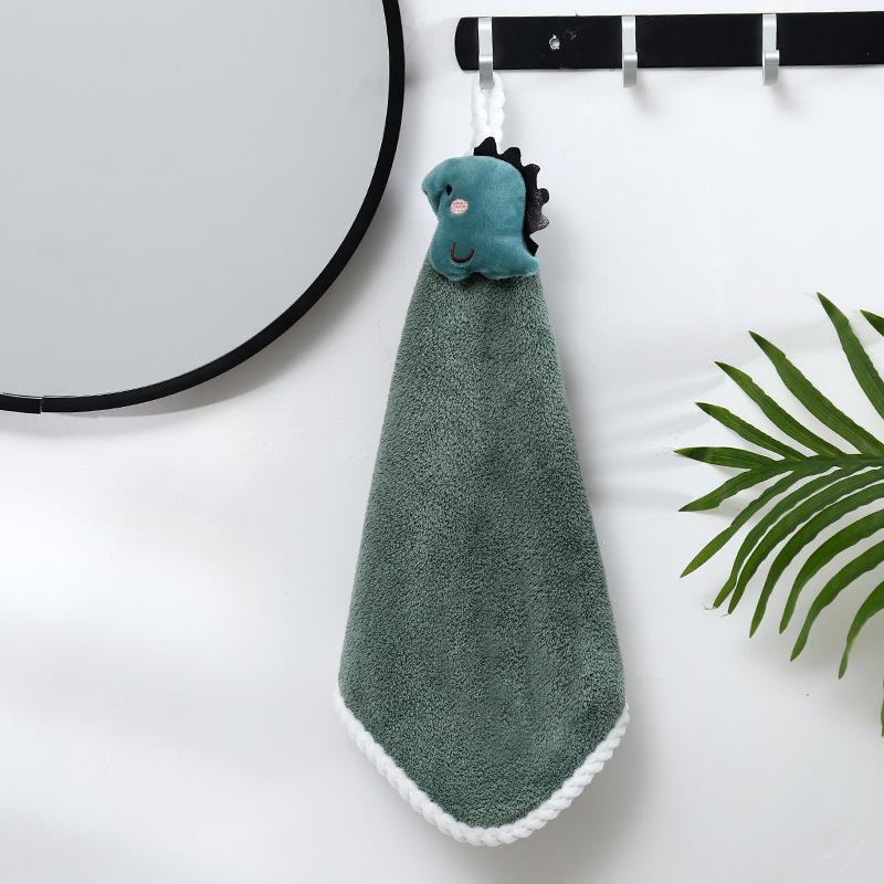 Children's Small Square Towel Cartoon Hand Towel Small Square Towel Hanging Type A Face Towel Kitchen Towel Water-absorbing Kitchen