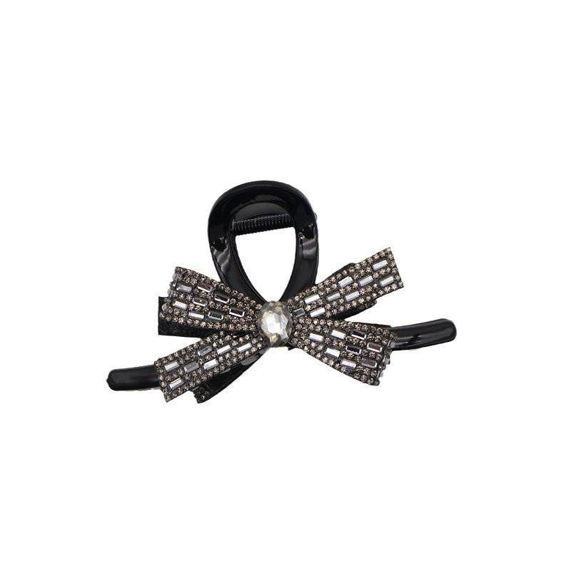 Зажим-краб для волос с бриллиантовым бантом в корейском стиле - тренд на аксессуары для волос высокого класса