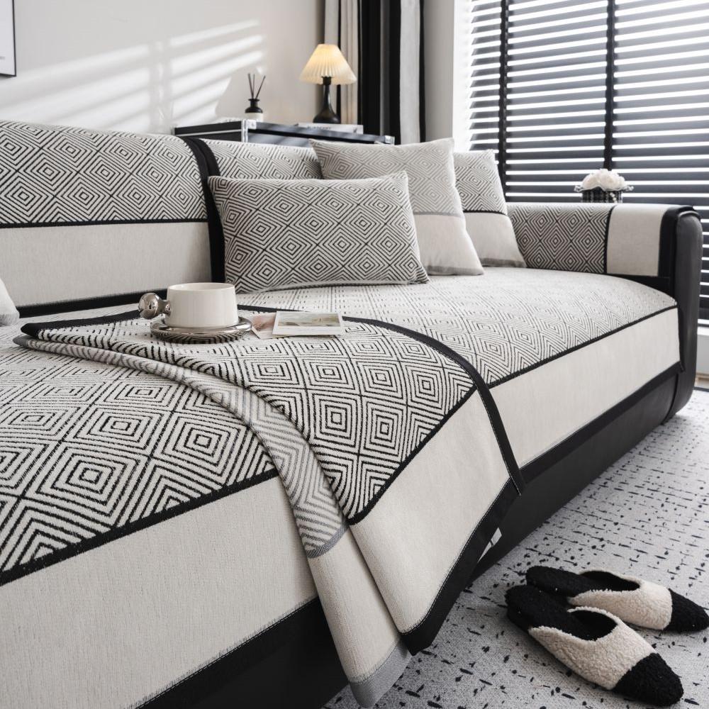 Living Room Non-slip Couch Sofa Cover Summer Nordic Universal Chenille Sofa Cushion Cover Slipcover Funda