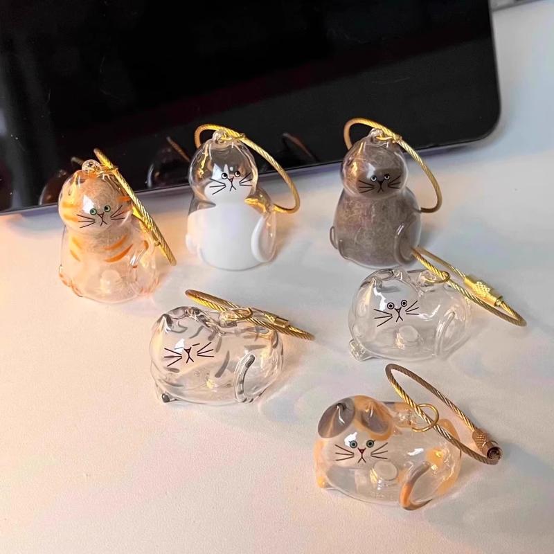 3 шт. Контейнер для шерсти моего питомца Коробка для хранения кошачьей шерсти Подвеска-брелок для кошки Сувениры для груминга шерсти питомца Подвесной декор для сумки