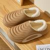 Platform Women Cotton Slippers Plush Warm Thick Bottom Slides Breathable Soft Non-slip Slippers Indoor Outdoor Men Cotton Slippers