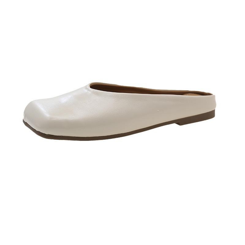 Французские тапочки-мешки, женская верхняя одежда, лето 2025, новые ленивые туфли Doudou Muller, плоские полулодочки, одинарные туфли