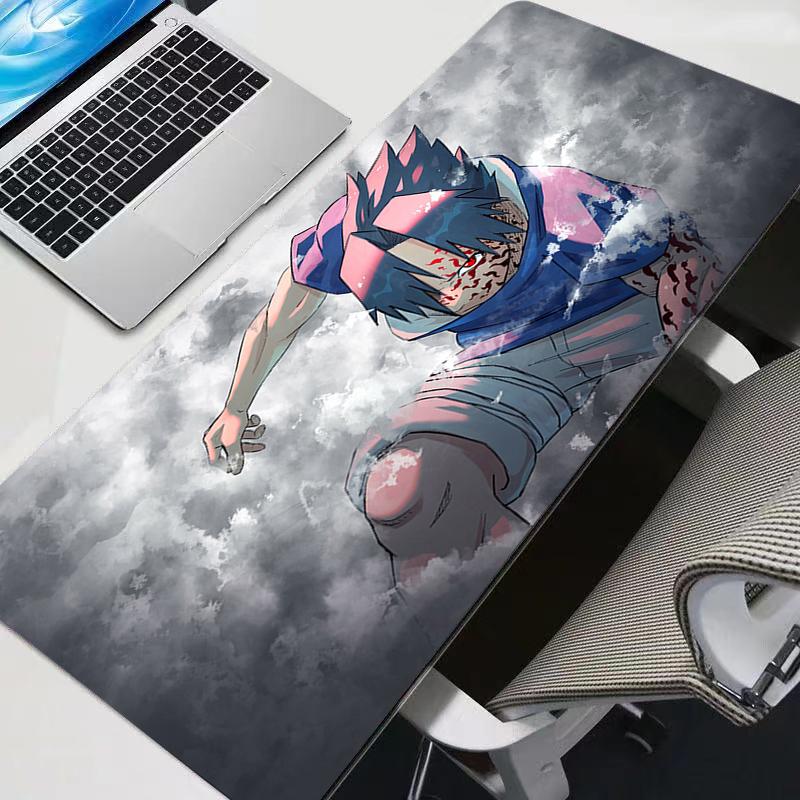 Gaming Mousepad Big Computer Gamer Mouse Pad Natural Rubber With Locking Edge Gaming Naruto Anime Durable Mouse Mat XXL