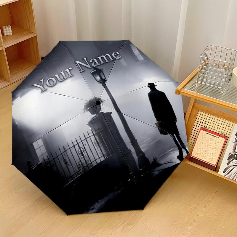 Custom Text Automatic 8 Bone Umbrella, Portable Sun Rain Protection UmbrellaThe Exorcist Regan