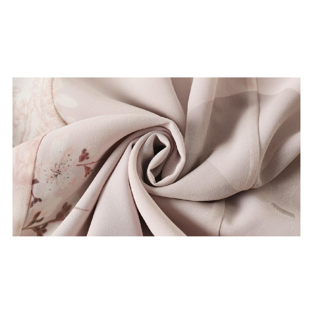 Летнее двухслойное шифоновое платье Cheongsam: Тонкое и дышащее платье с цветочным узором, идеально подходящее для элегантного и прохладного лета.