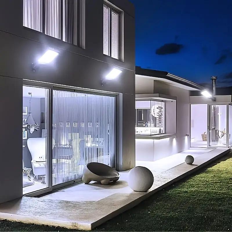 Мощный светодиодный солнечный уличный светодиодный настенный светильник для двора, 3 режима, индукция человеческого тела, садовая терраса, гаражные ворота, уличное освещение