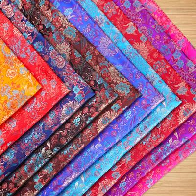 75x100см Парчовая шелковая ткань Красивый материал для DIY с цветочным узором Шитье Ручная работа Лоскутное шитье Текстильная ткань