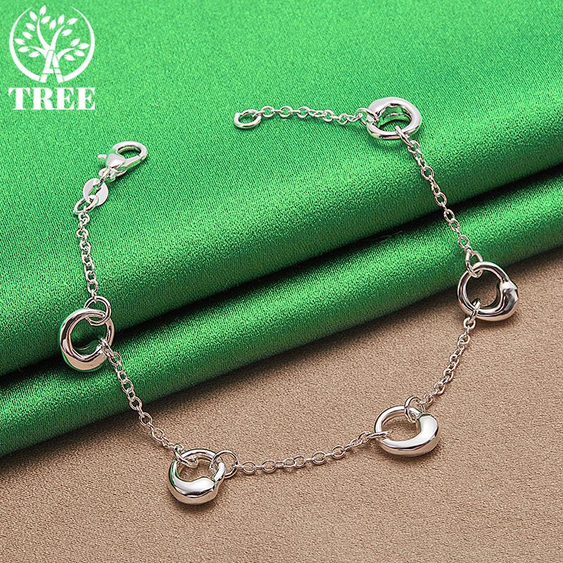Hot-Selling Original 925 Sterling Silver Water Drop Bracelet For Men Women Birthday Anniversaries Party Jewelry Accessories