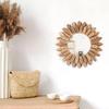 Wooden Wall Mounted Decorative Mirror Bohemian Rustic Wood Farmhouse Mirror
