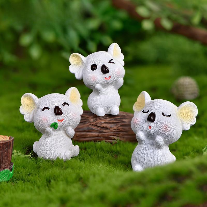 Cute Resin Koala Decoration Adorable Micro Landscape Garden Diy Crystal Ball Accessory
