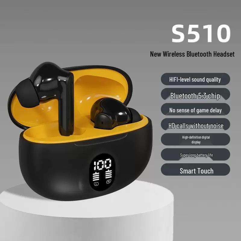 Горячая Распродажа S510 Беспроводные Bluetooth Наушники-Вкладыши: Спортивное шумоподавление, Высокое качество звука, Сверхдолгий срок службы батареи.