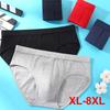 XL-8XL Плюс Размер Чистый Хлопок Мужское Нижнее Белье Высокая Талия Воздухопроницаемые Трусы Плюс Полные Свободное Нижнее Белье